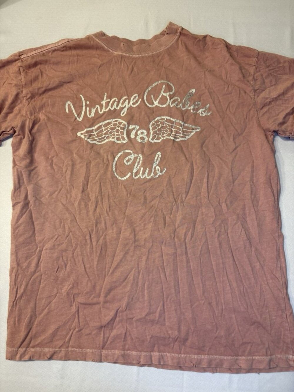 Girl Dangerous Vintage Babe T Shirt Graphic Tee Pink With White Lettering Size S